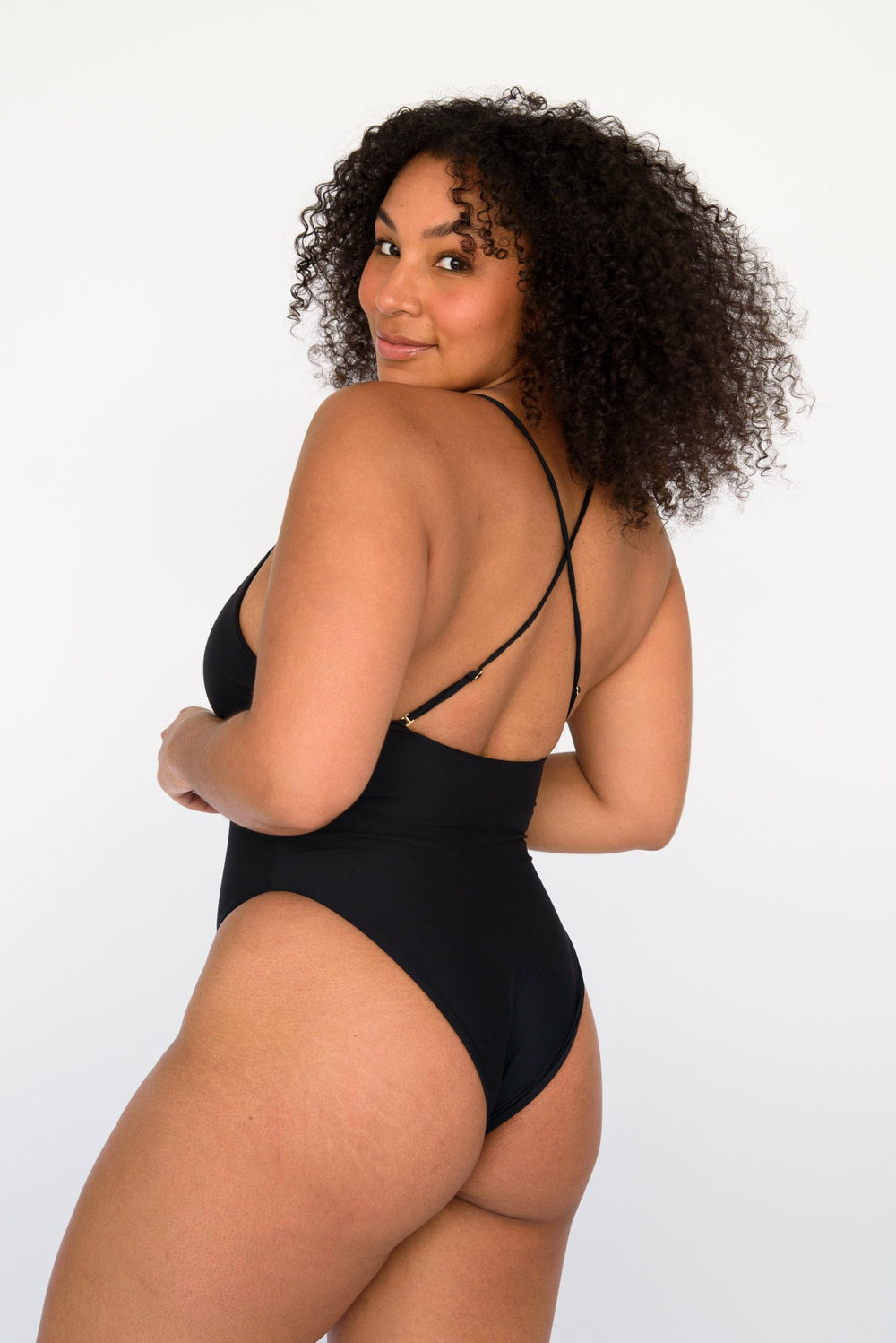 The Resa One Piece Bathing Suit in Black / Skatie Sale