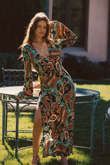 Indie Dress Cupro Jacquard in Valencia / Skatie Discount