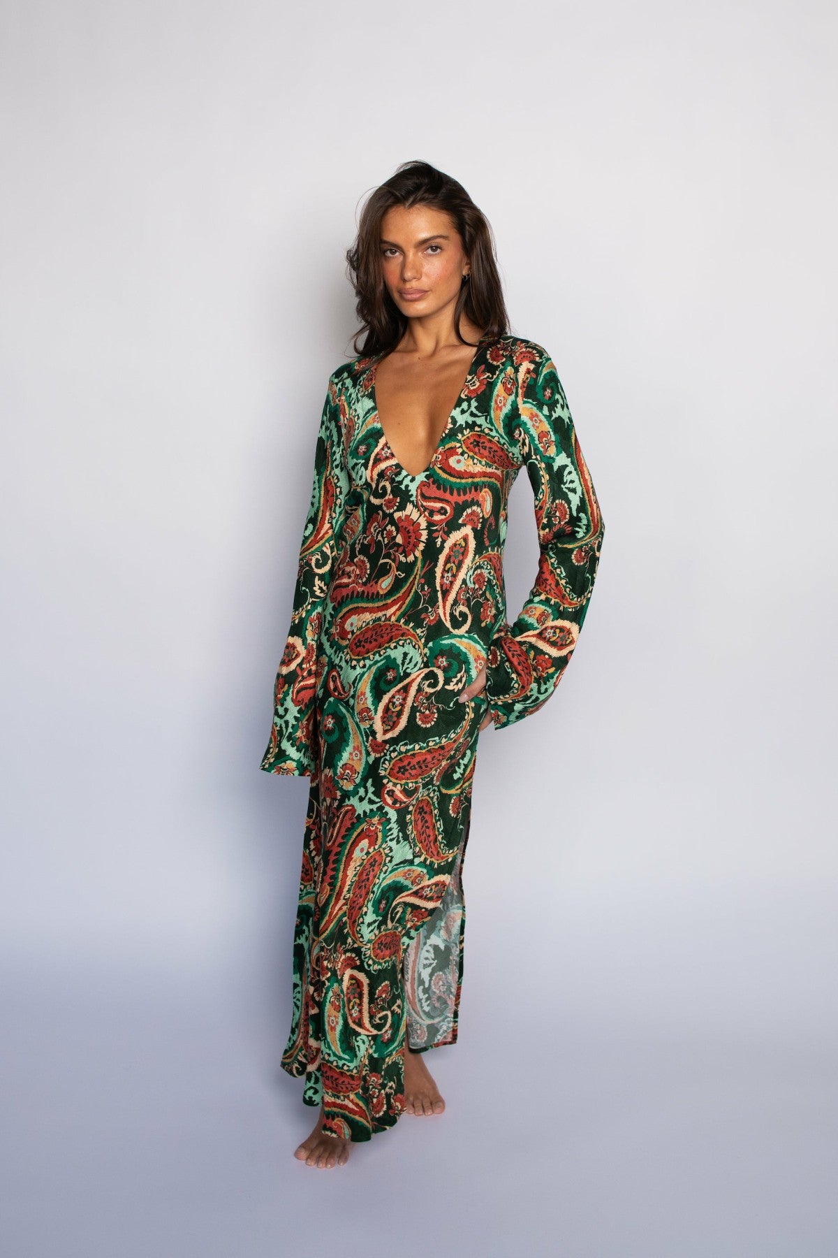 Indie Dress Cupro Jacquard in Valencia / Skatie Discount