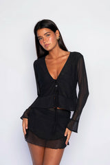 Colette Top Mesh in Black / Skatie Online Shop