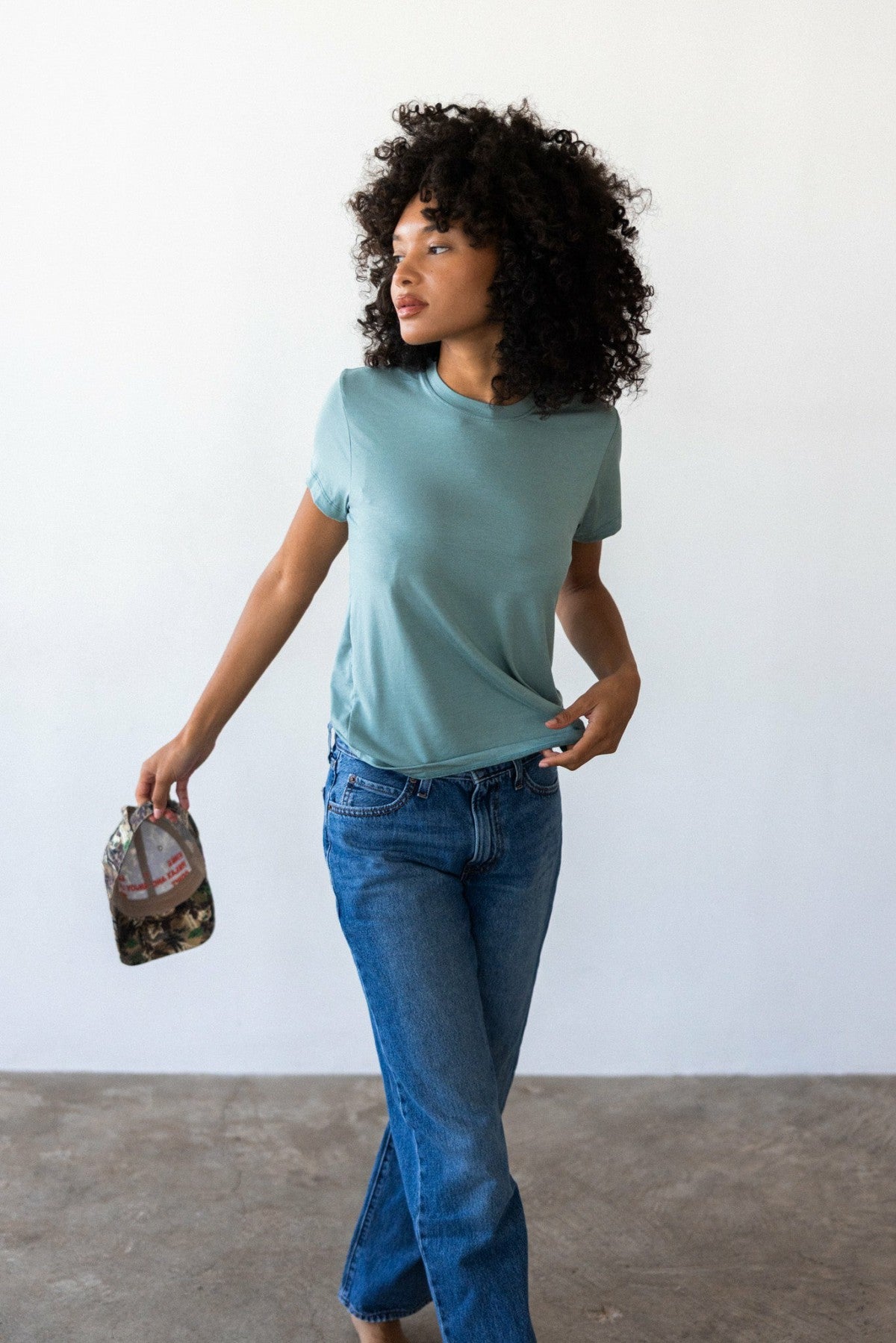 Bestie Tee Jersey in Sage / Skatie US