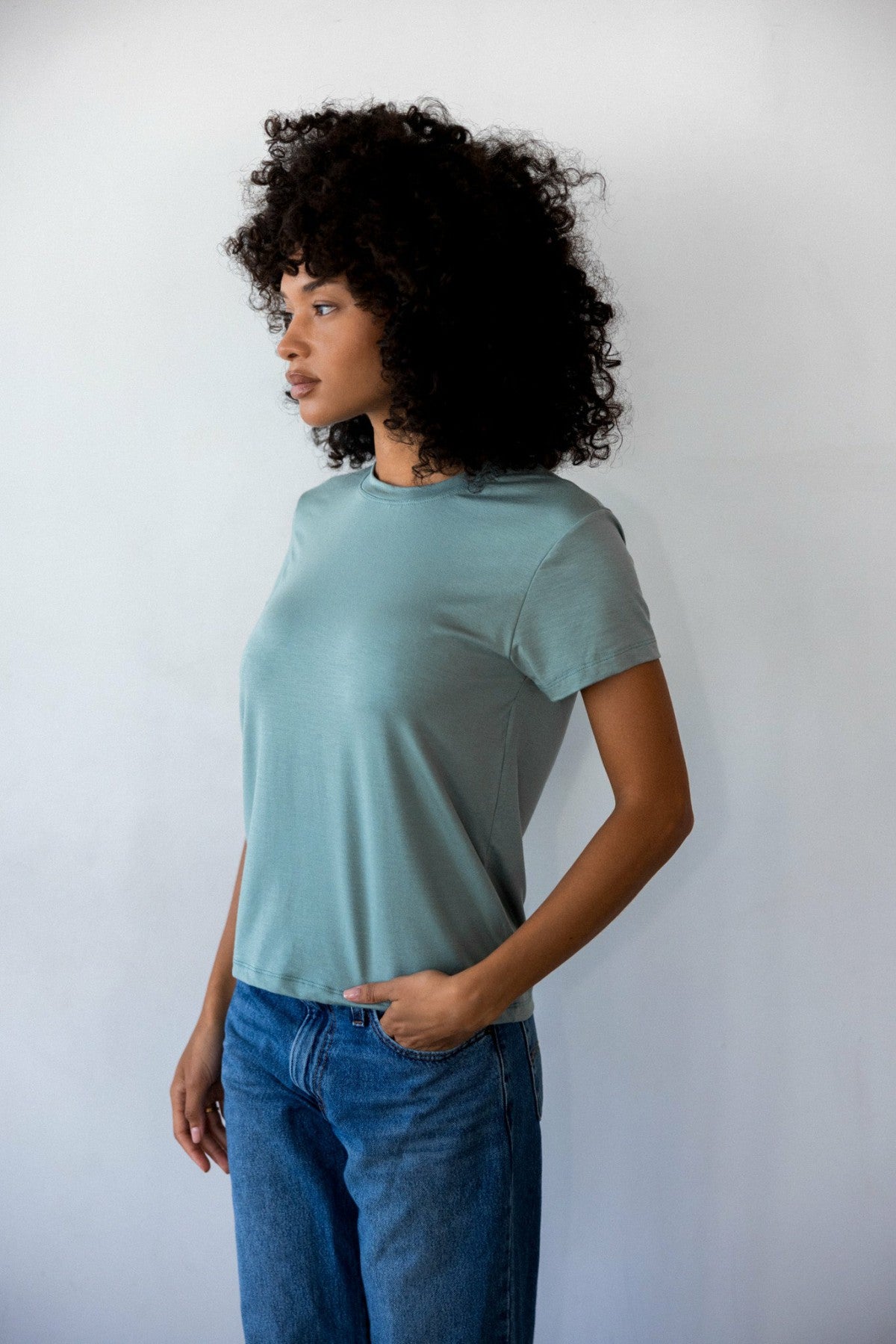 Bestie Tee Jersey in Sage / Skatie US