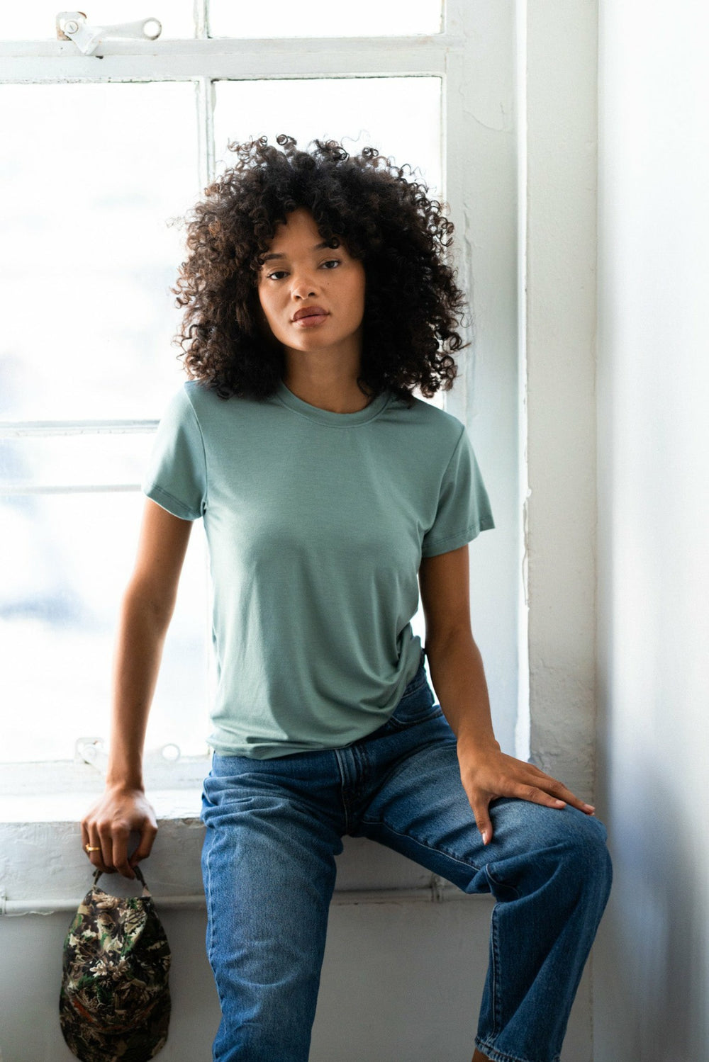 Bestie Tee Jersey in Sage / Skatie US