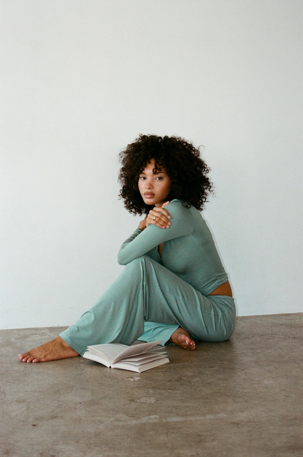 Henley Top Baby Ribbed in Sage / Skatie Discount