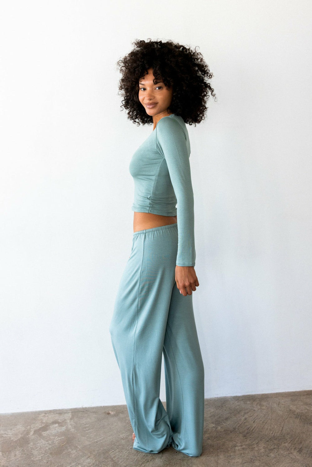 Henley Top Baby Ribbed in Sage / Skatie Discount