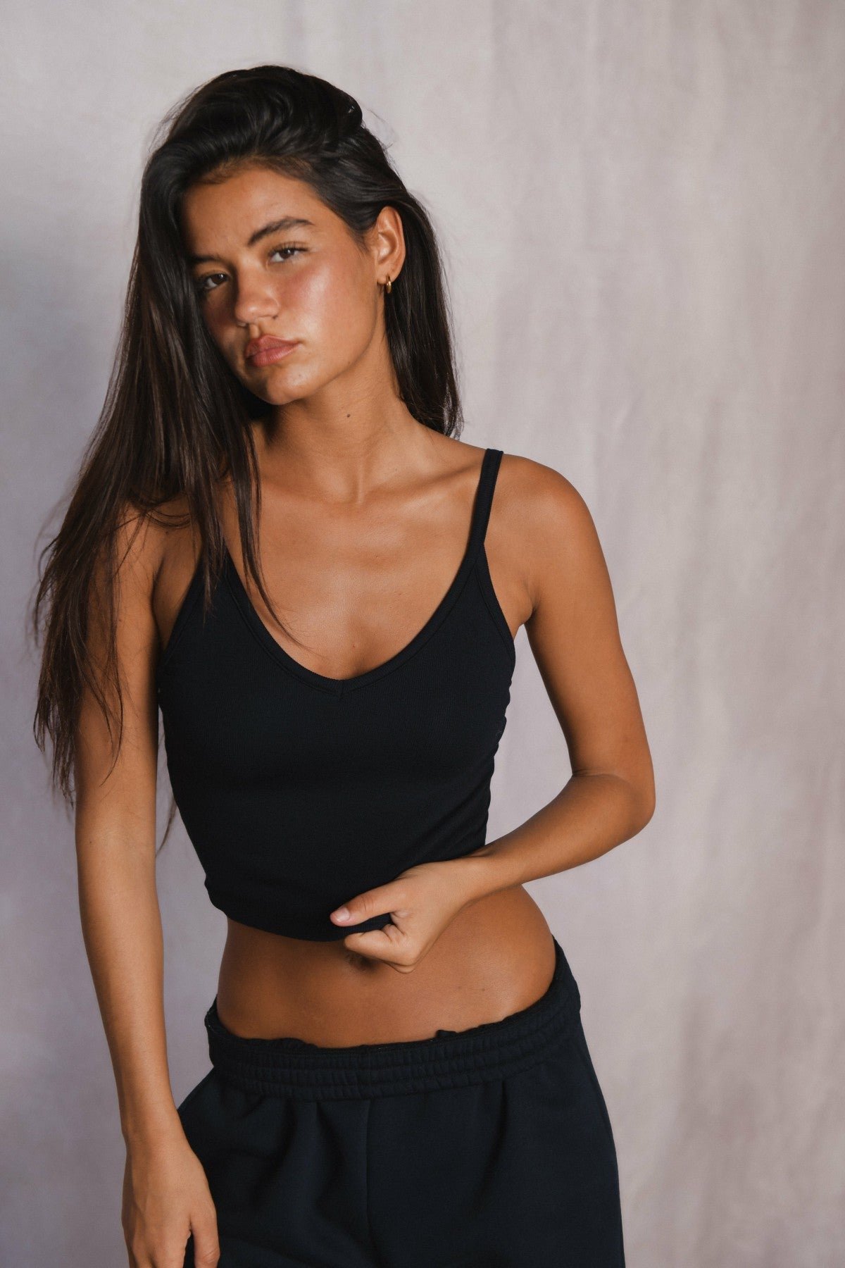 Perfect Tank Baby Ribbed in Black / Skatie Online