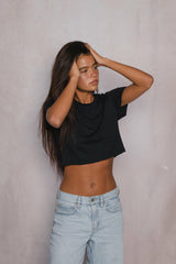 Boyfriend Tee Jersey in Black / Skatie US