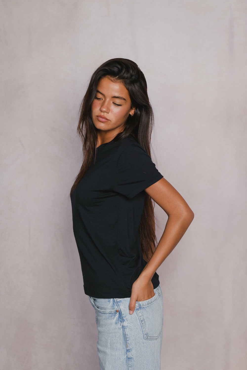 Bestie Tee Jersey in Black / Skatie Discount