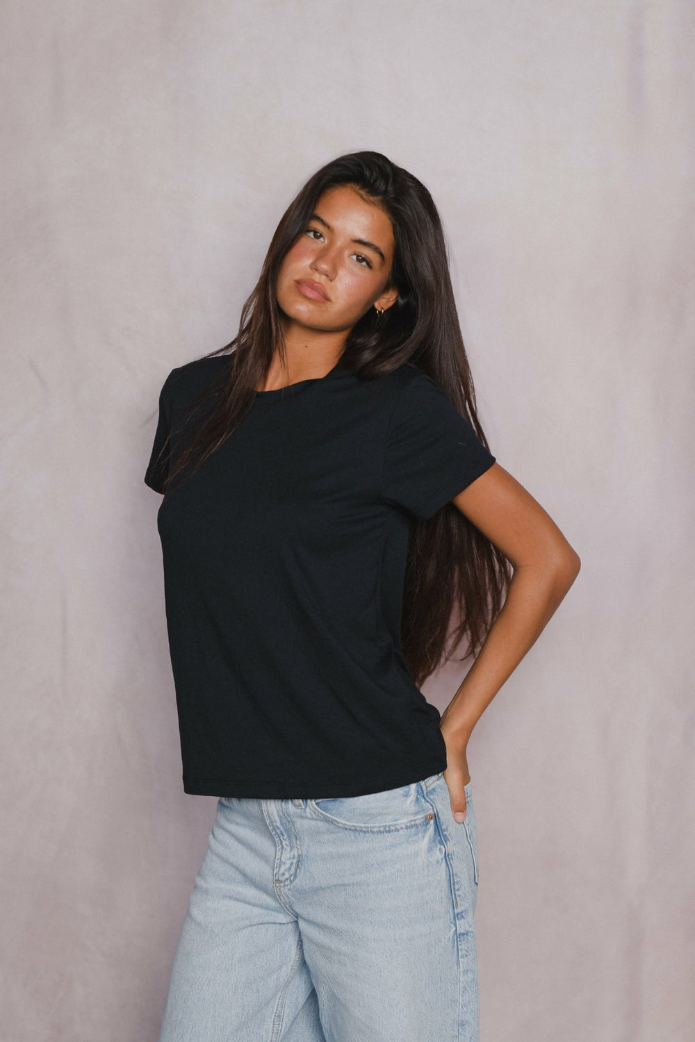 Bestie Tee Jersey in Black / Skatie Discount