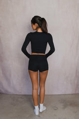 Erica Top Baby Ribbed in Black / Skatie Sale