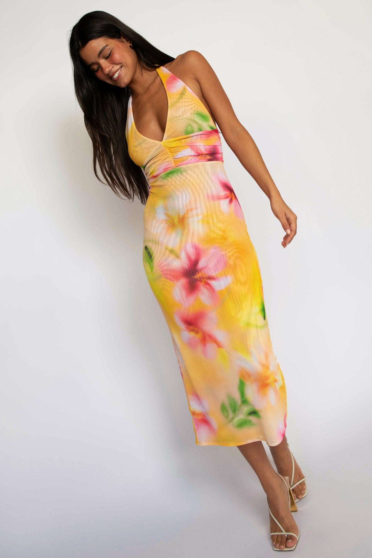 Alicia Midi Dress in Plumeria / Skatie Online Shop