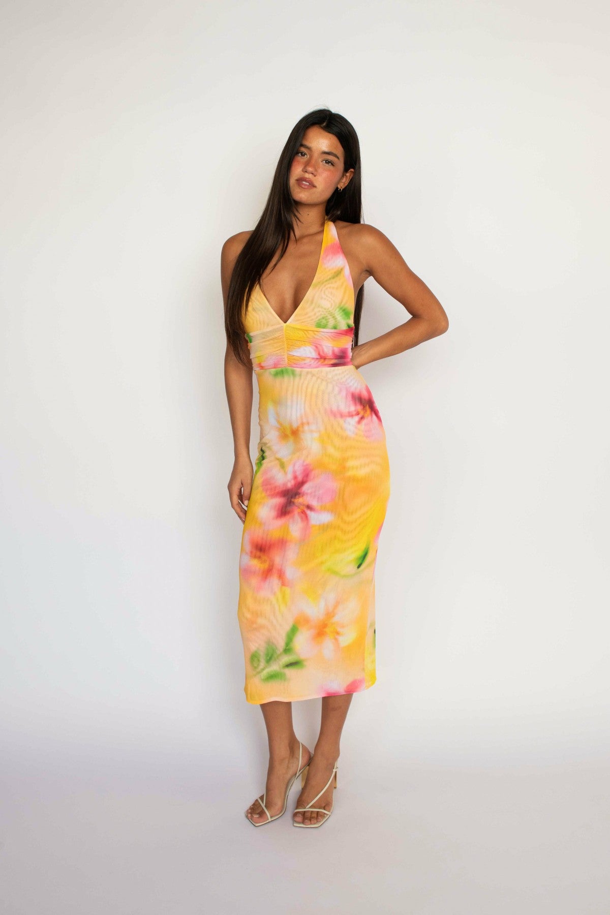 Alicia Midi Dress in Plumeria / Skatie Online Shop