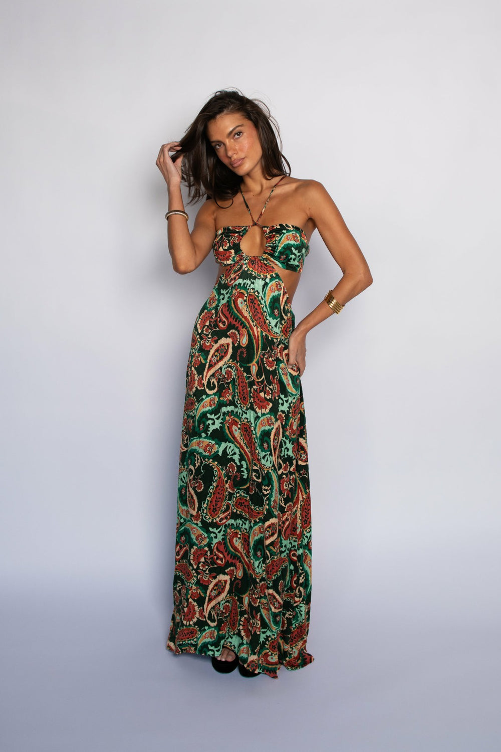 Kaia Dress Cupro Jacquard in Valencia / Skatie Sale