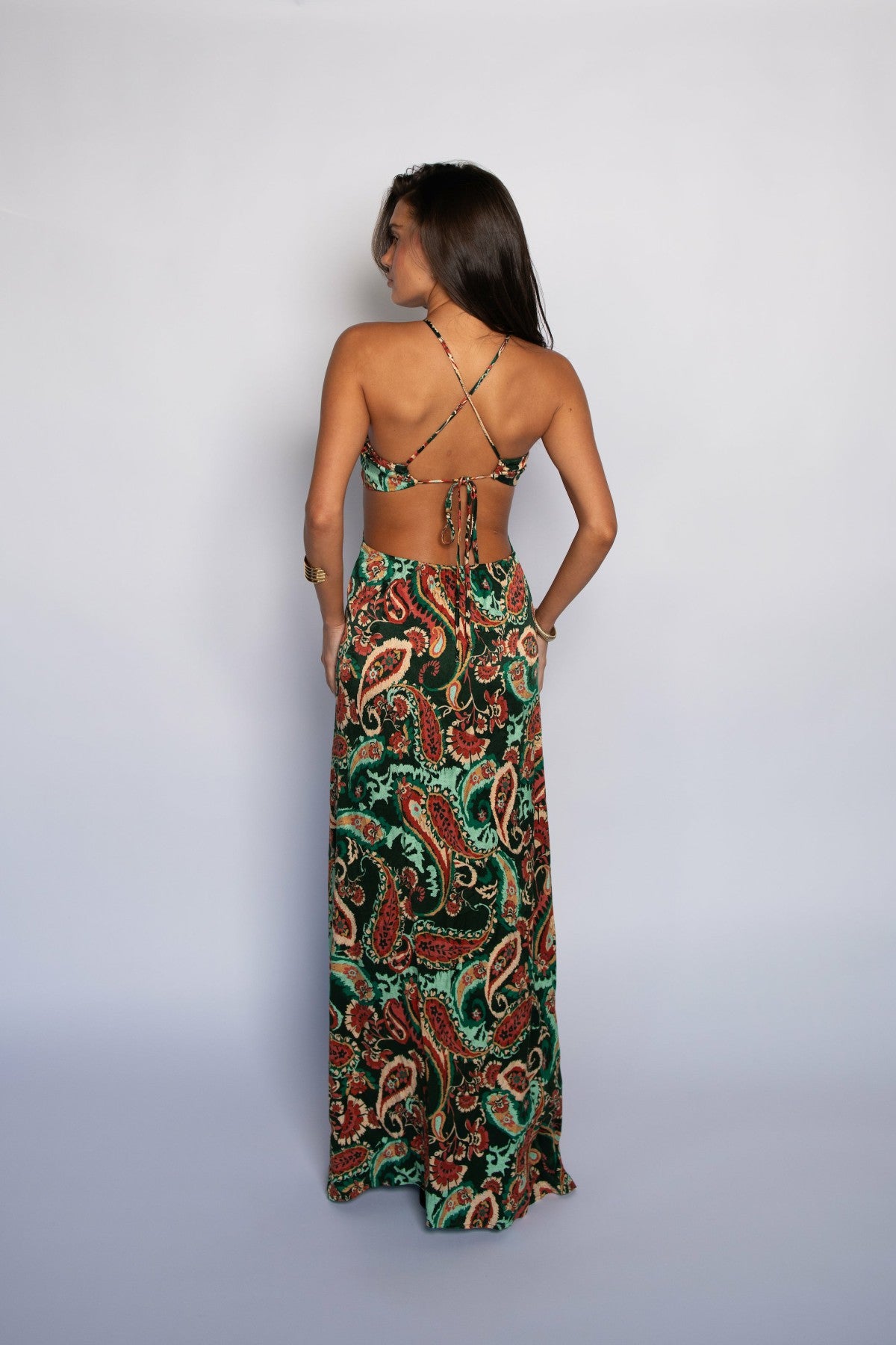 Kaia Dress Cupro Jacquard in Valencia / Skatie Sale