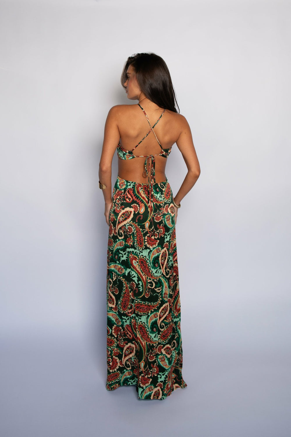 Kaia Dress Cupro Jacquard in Valencia / Skatie Sale