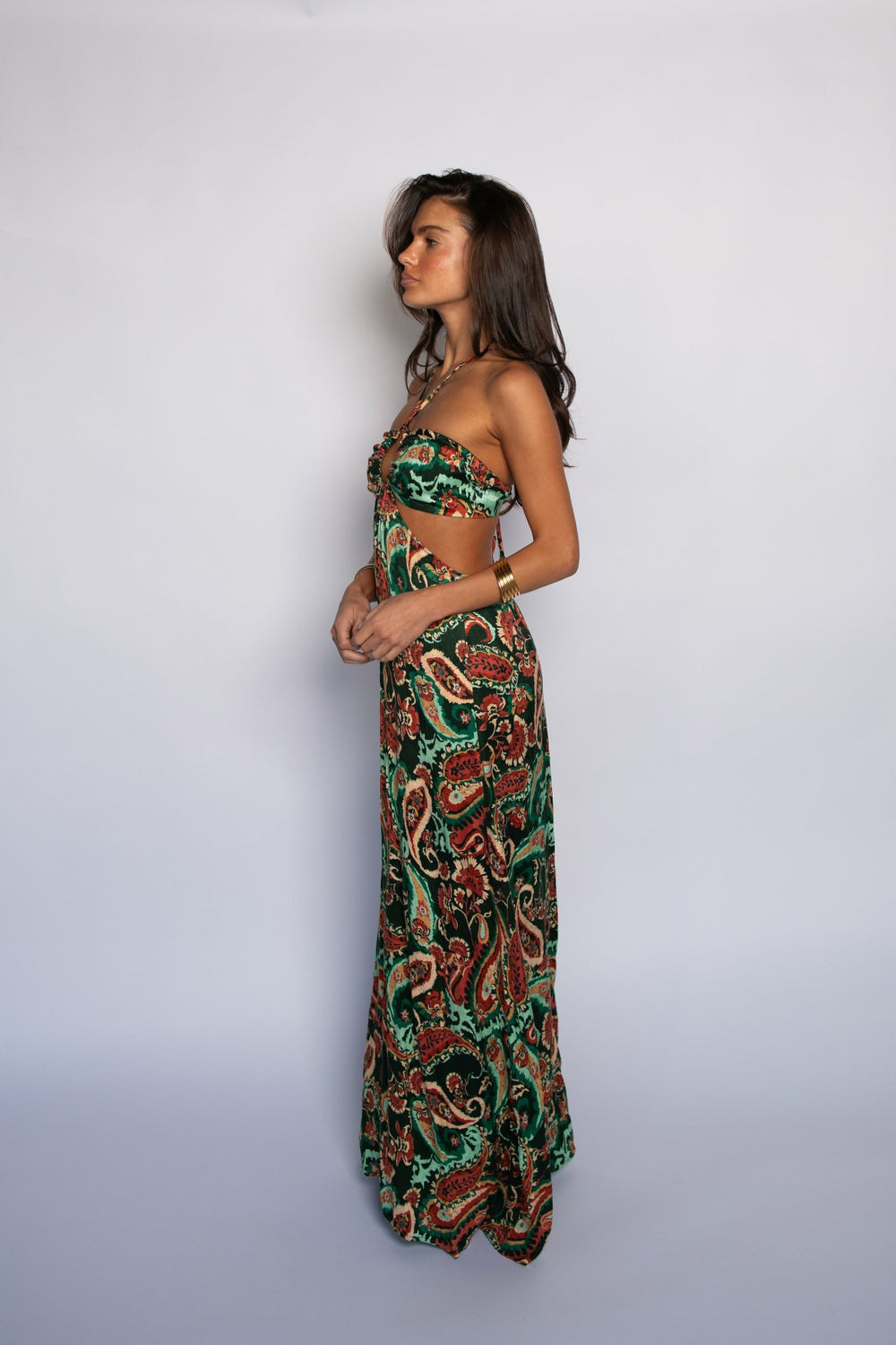 Kaia Dress Cupro Jacquard in Valencia / Skatie Sale