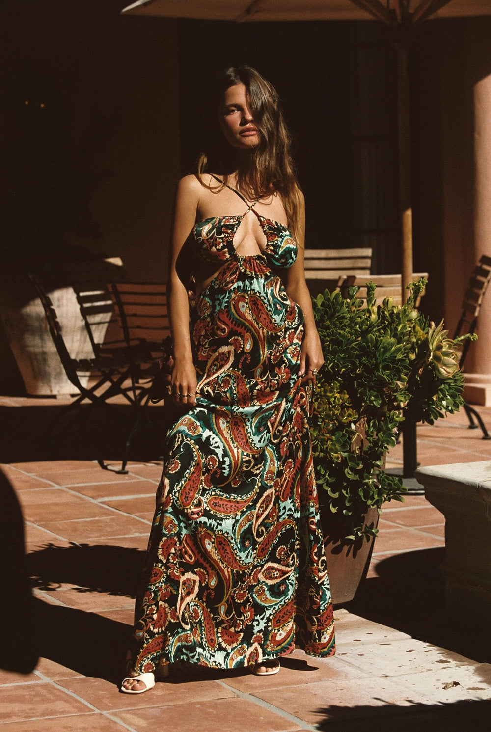 Kaia Dress Cupro Jacquard in Valencia / Skatie Sale