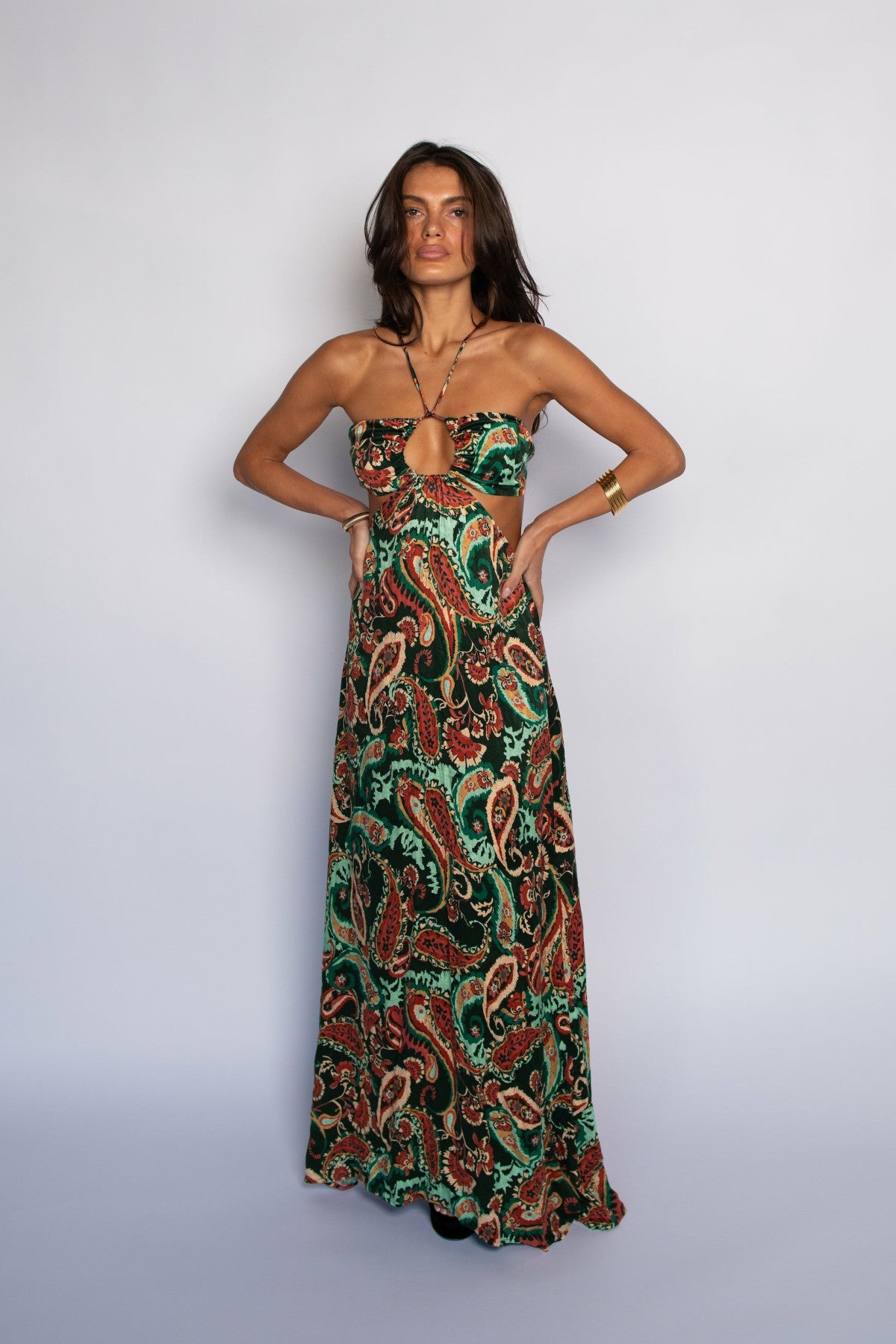 Kaia Dress Cupro Jacquard in Valencia / Skatie Sale