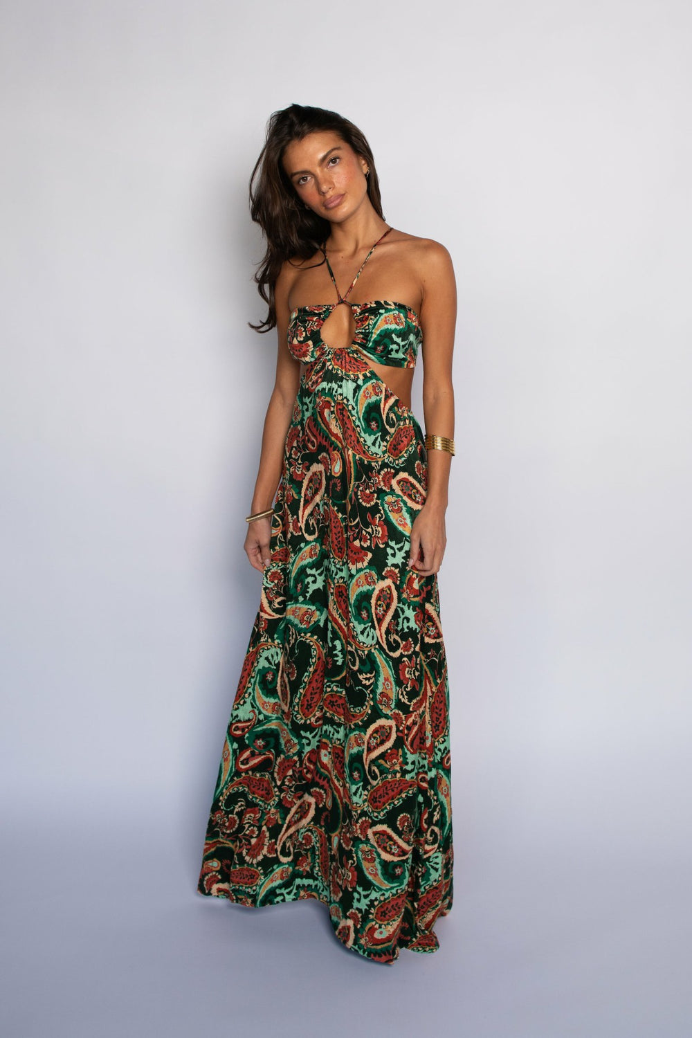 Kaia Dress Cupro Jacquard in Valencia / Skatie Sale