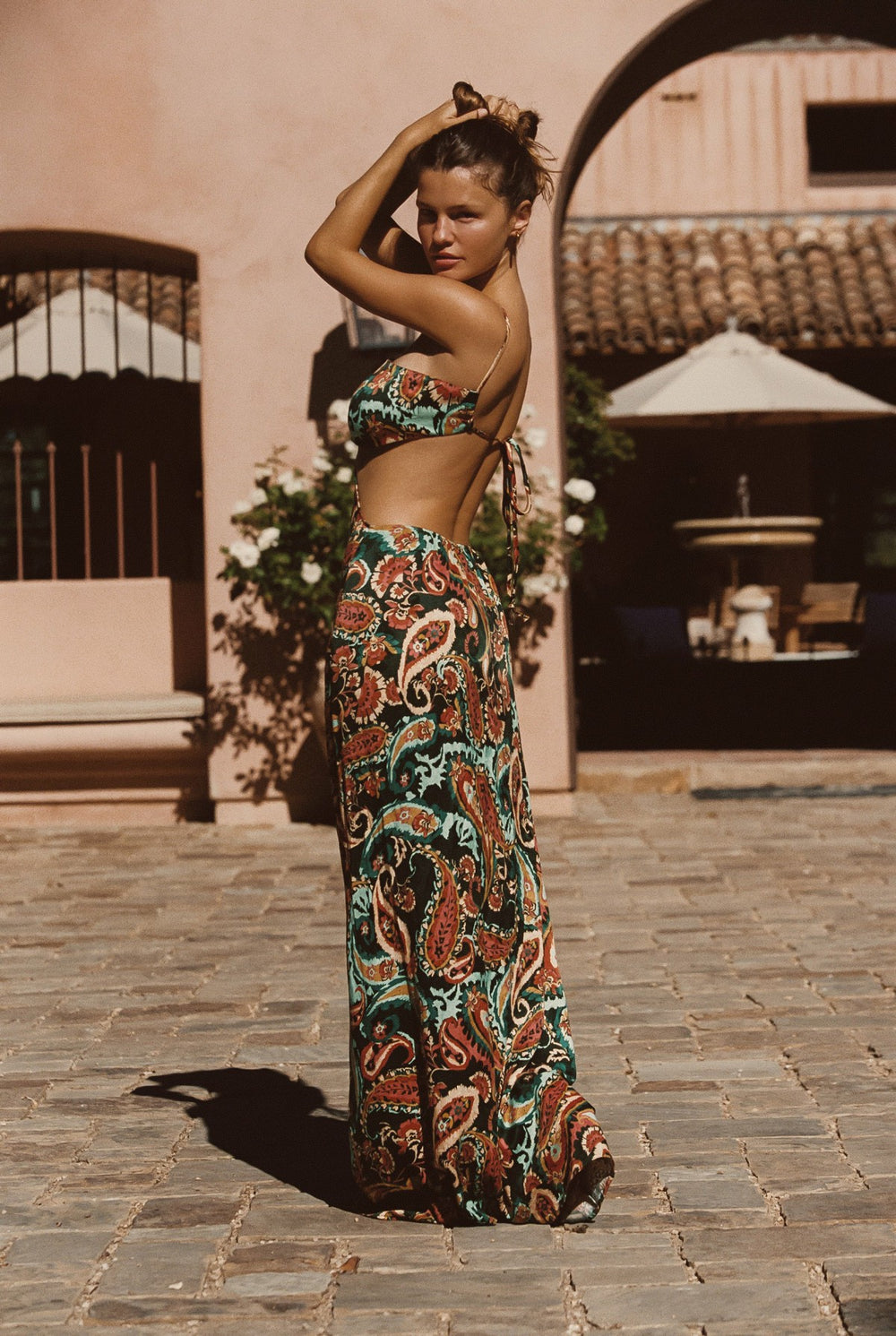Kaia Dress Cupro Jacquard in Valencia / Skatie Sale