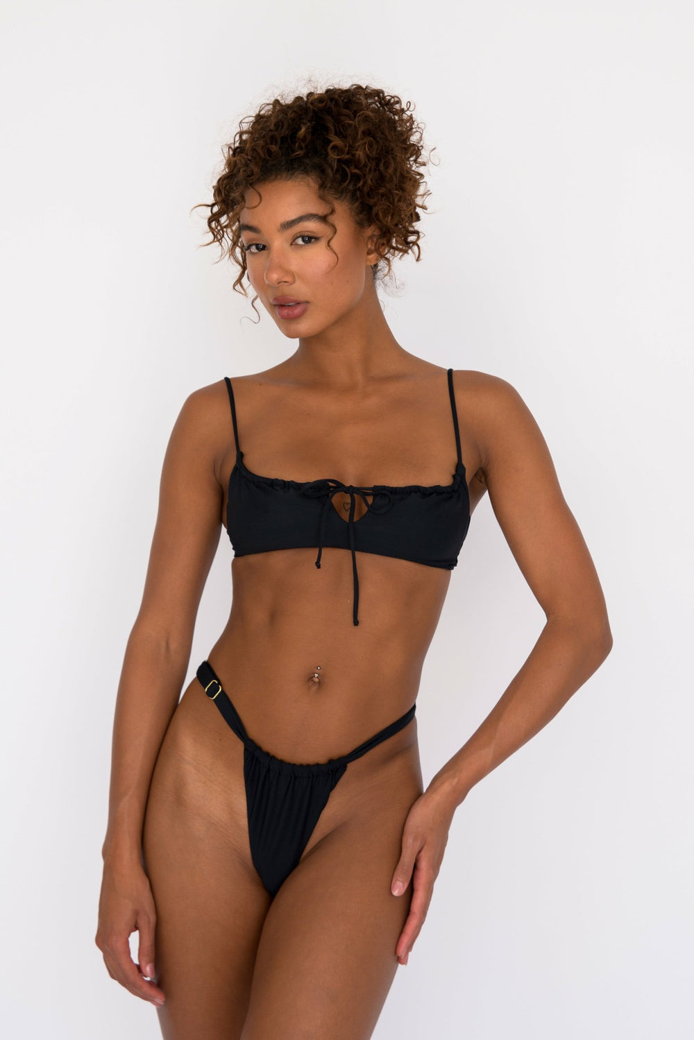 Bobbi Thick Band Bikini Bottom in Black / Skatie Online Shop