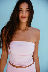 Polly Tube Top Jersey in Bubblegum / Skatie Online Shop