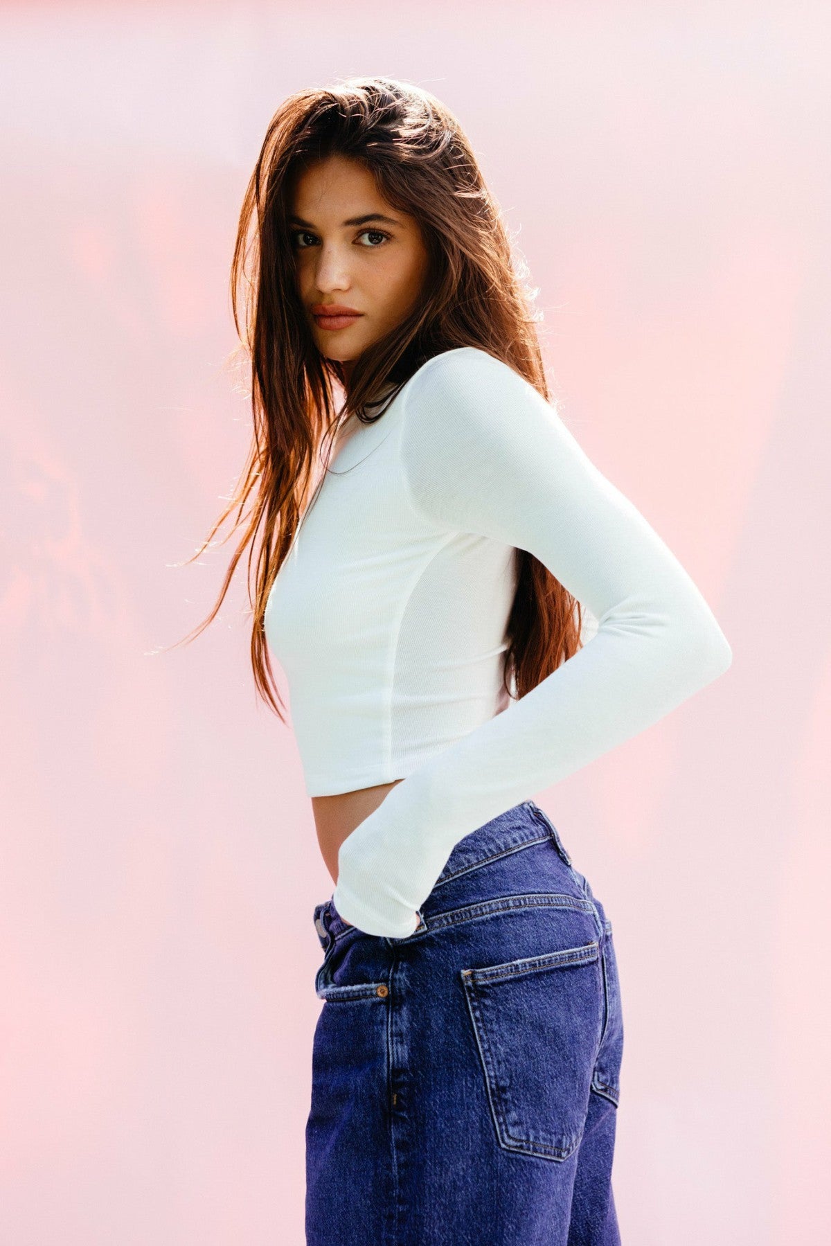 Erica Top Baby Ribbed in White / Skatie US