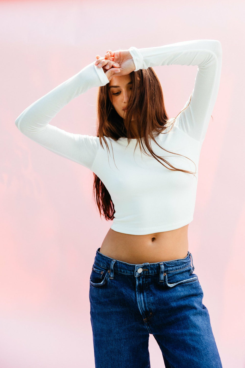 Erica Top Baby Ribbed in White / Skatie US