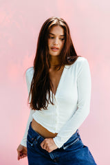 Clara Cardigan Baby Ribbed in White / Skatie Outlets