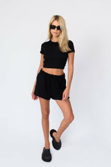 Baby Tee in Black / Skatie Online Shop