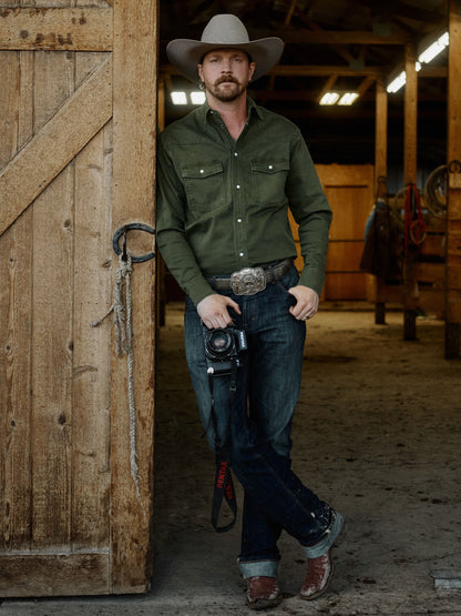 Schaefer Outfitter SO X Beau Simmons | Special Edition Western Denim Snap Shirt