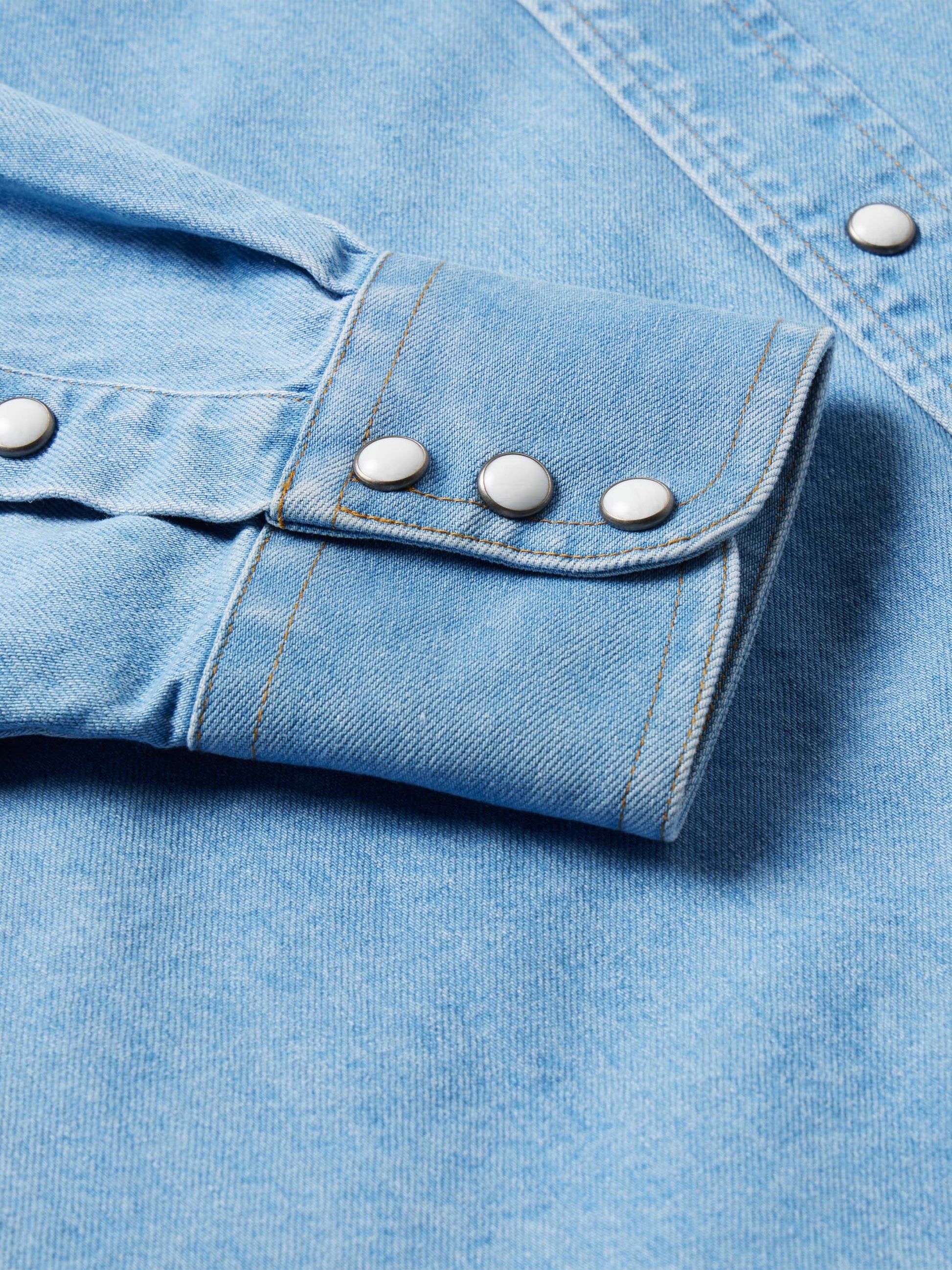 Schaefer Outfitter Classic Western Denim Snap Shirt