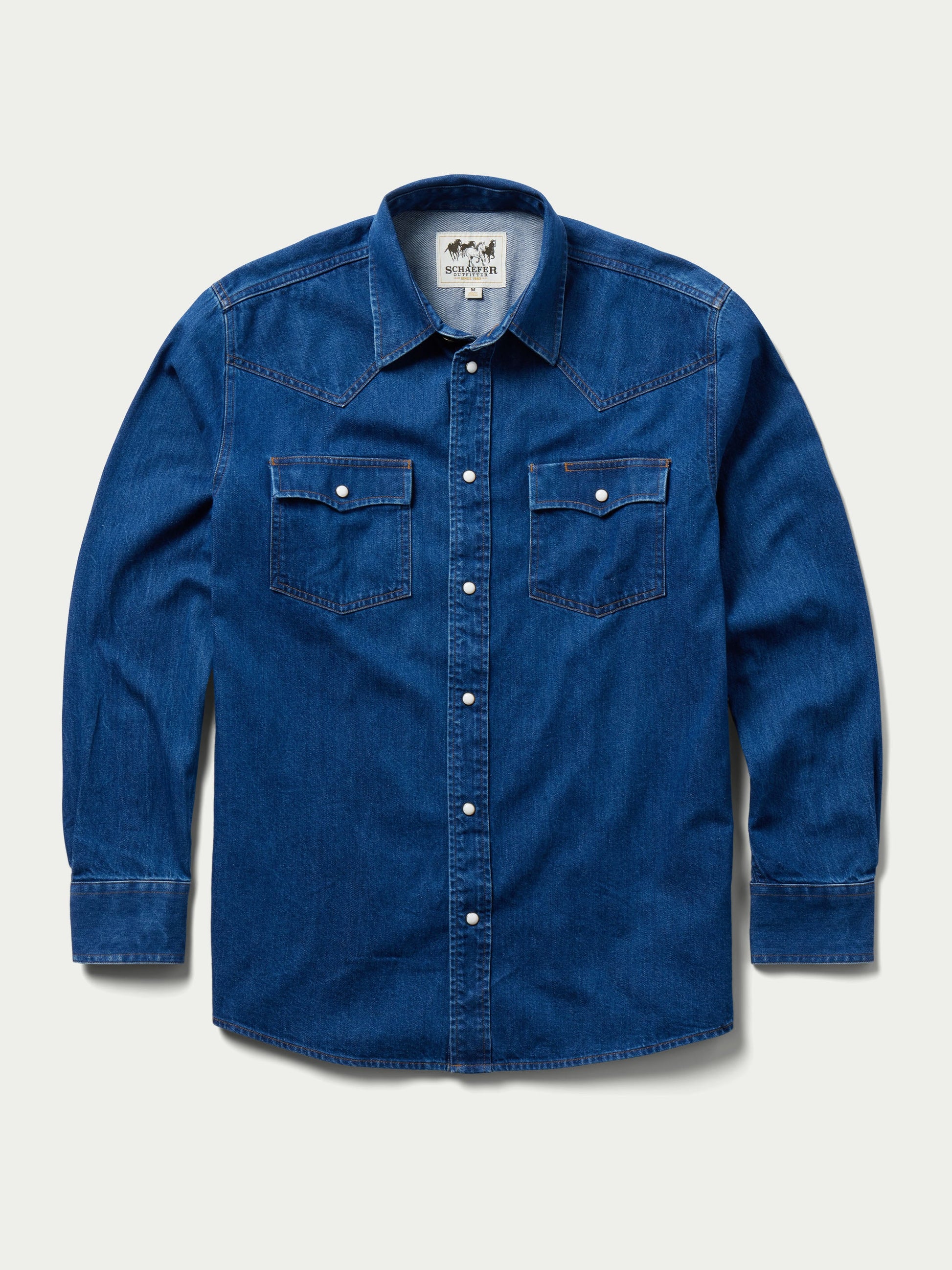 Schaefer Outfitter Classic Western Denim Snap Shirt