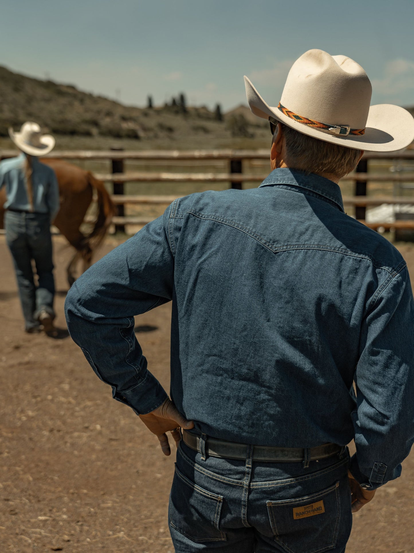 Schaefer Outfitter Classic Western Denim Snap Shirt