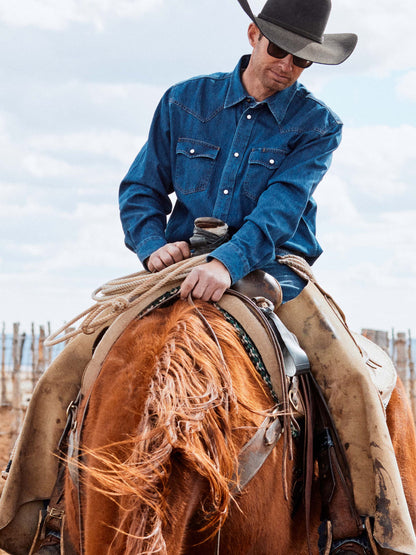 Schaefer Outfitter Classic Western Denim Snap Shirt