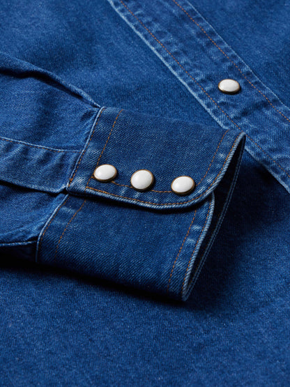 Schaefer Outfitter Classic Western Denim Snap Shirt