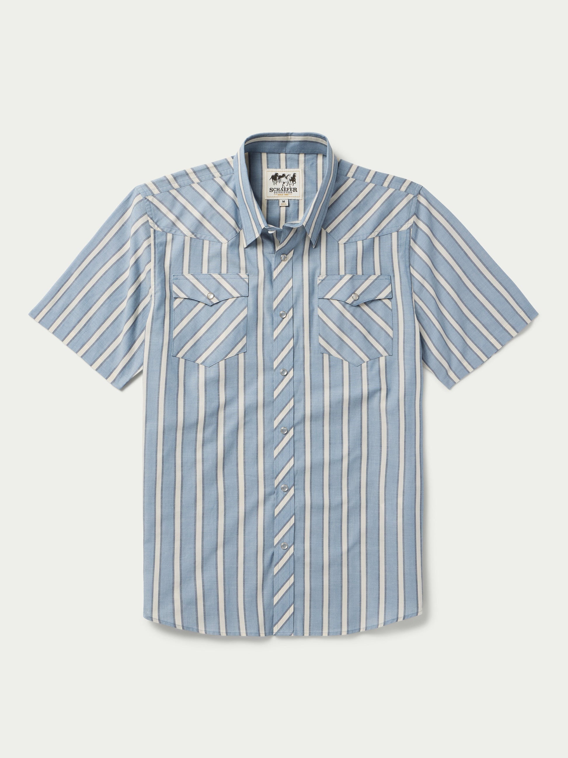 Schaefer Outfitter Short Sleeve Vintage Cotton Pearl Snap