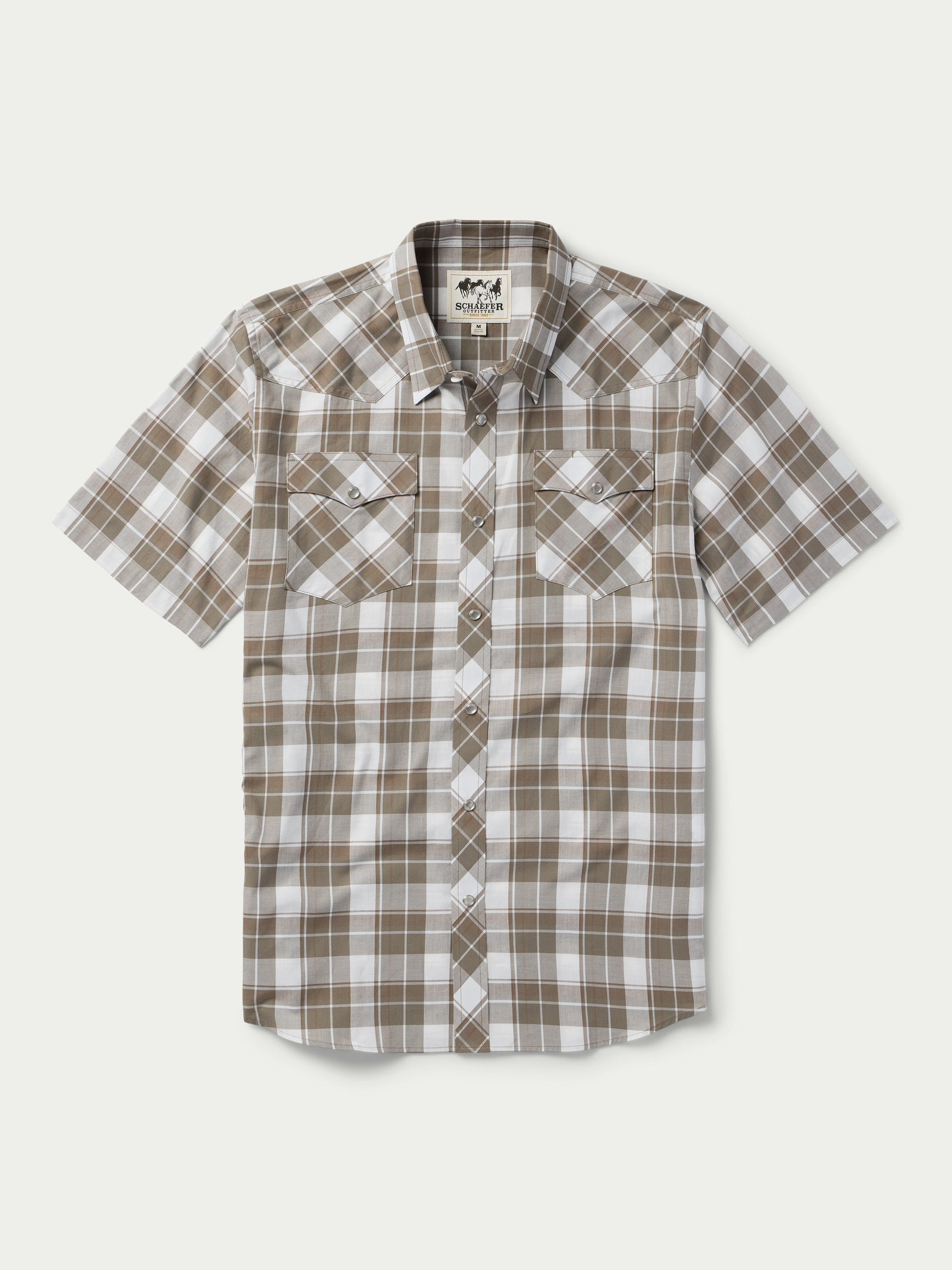 Schaefer Outfitter Short Sleeve Vintage Cotton Pearl Snap