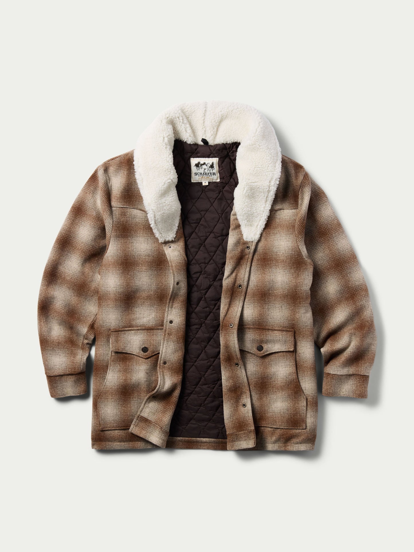 Schaefer Outfitter Wool Coat With Shearling Collar