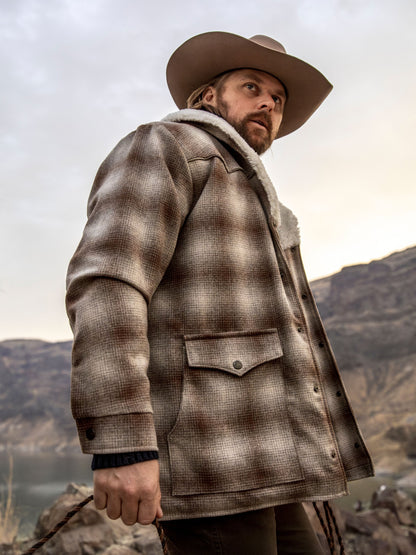 Schaefer Outfitter Wool Coat With Shearling Collar