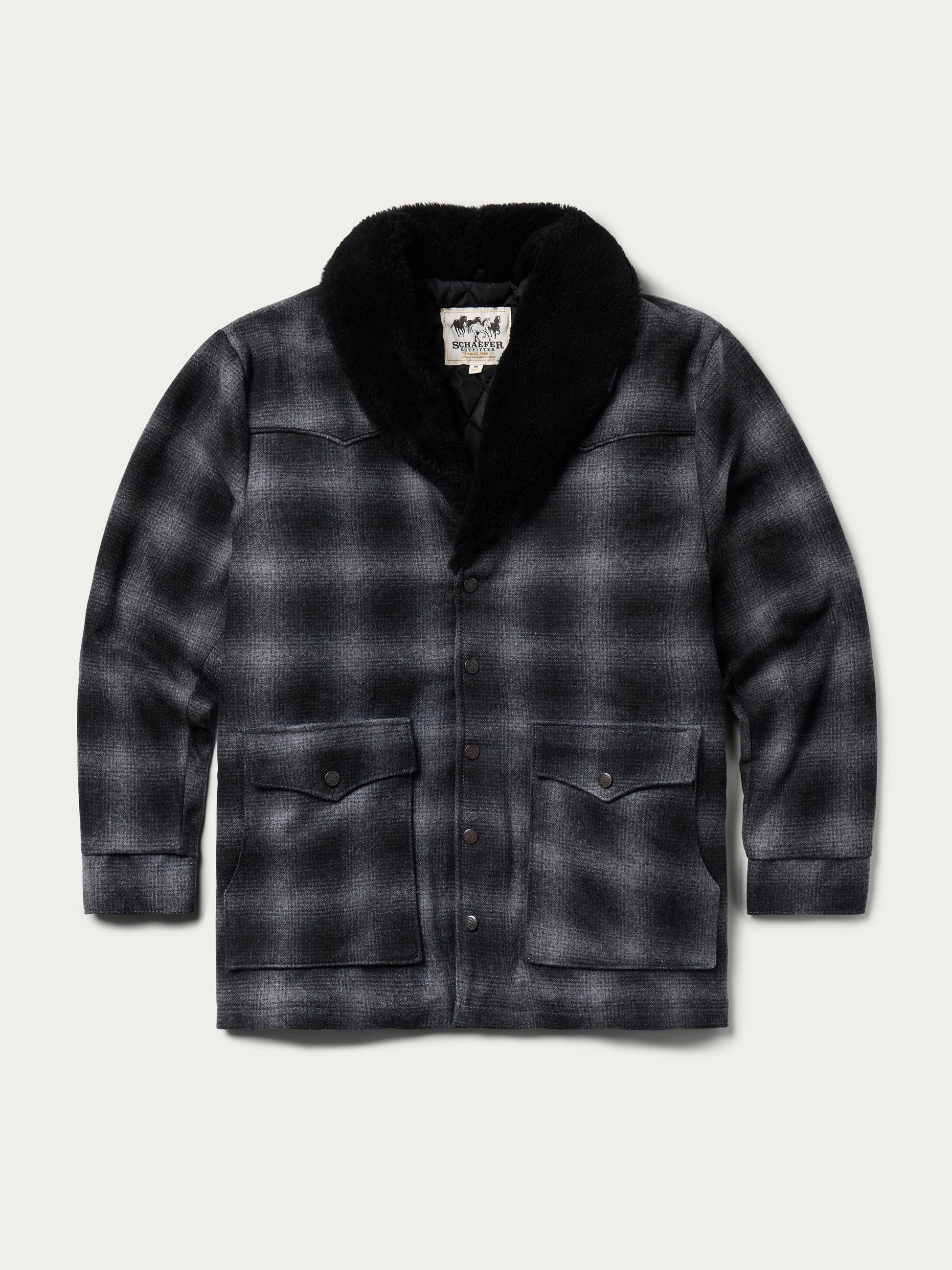 Schaefer Outfitter Wool Coat With Shearling Collar