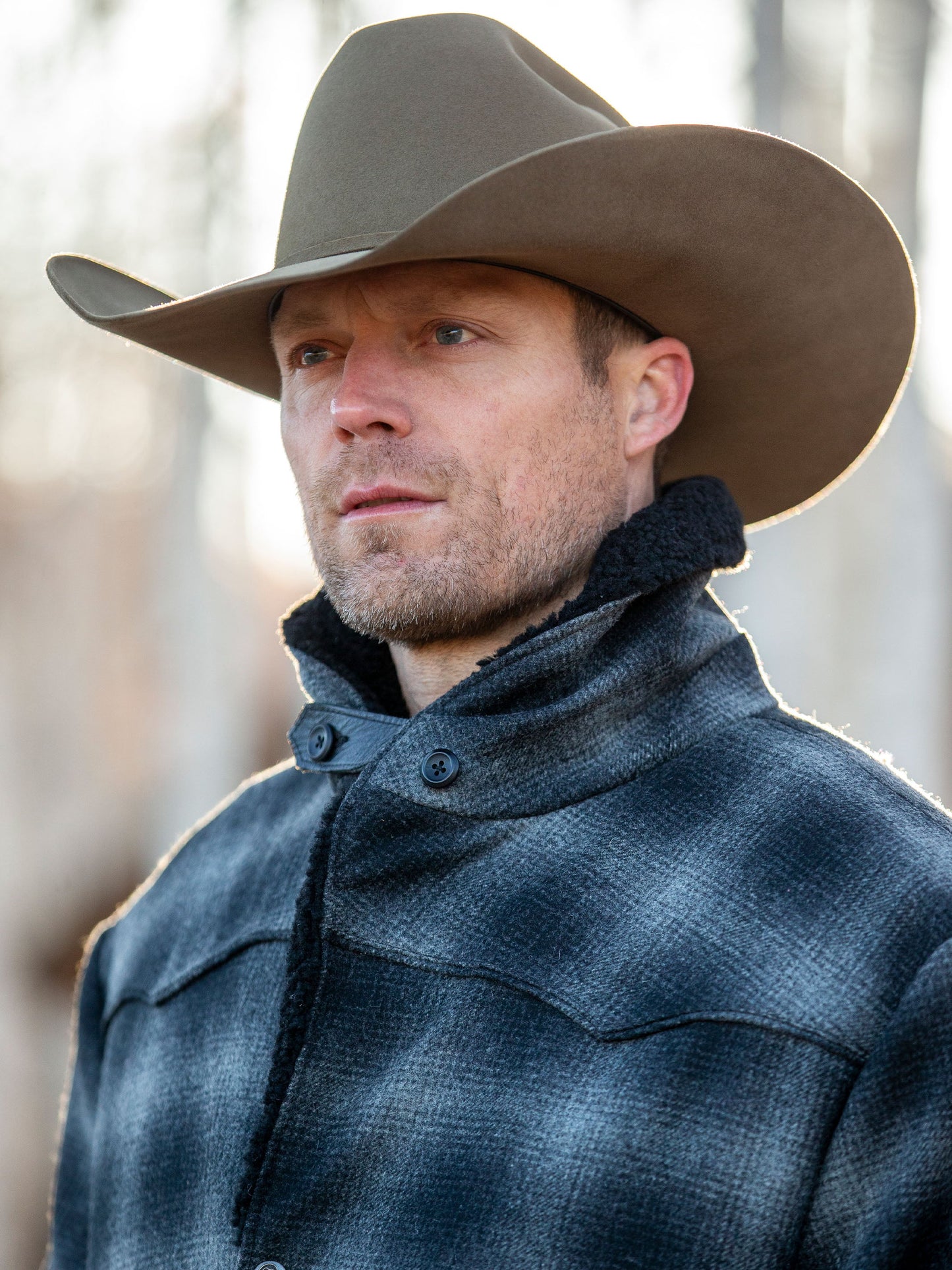 Schaefer Outfitter Wool Coat With Shearling Collar