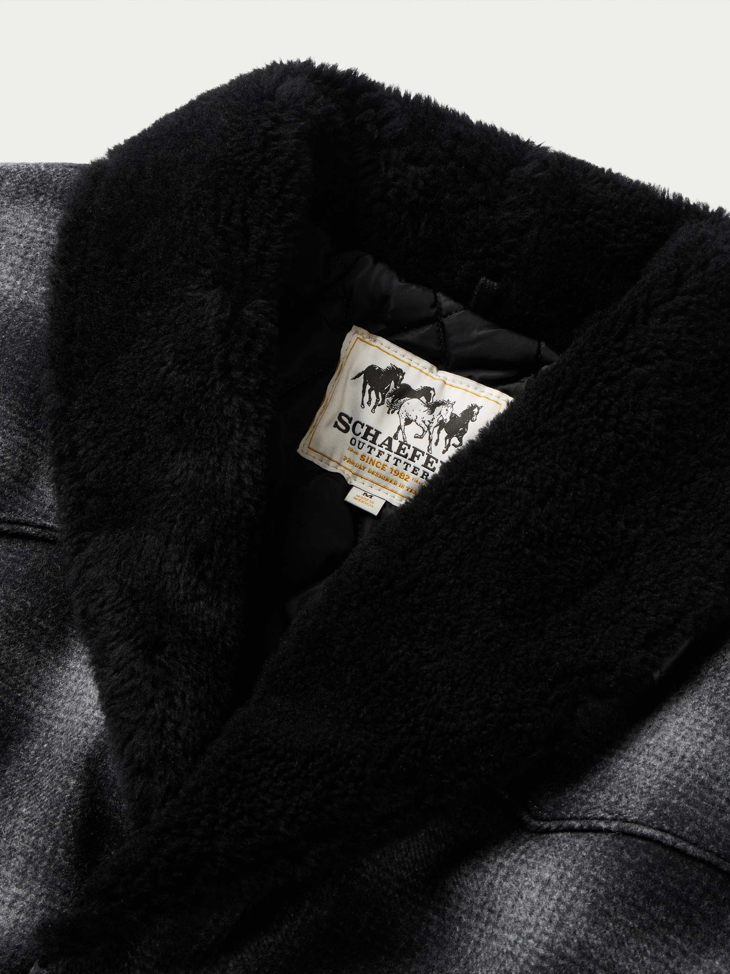 Schaefer Outfitter Wool Coat With Shearling Collar