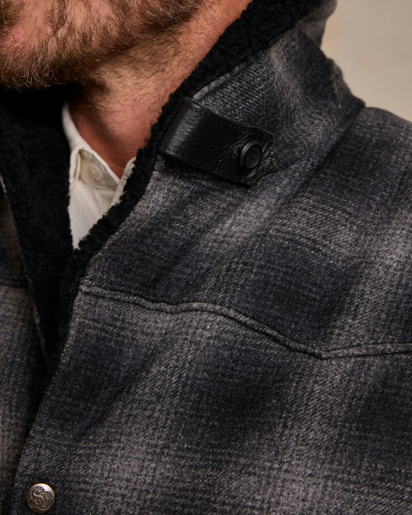 Schaefer Outfitter Wool Coat With Shearling Collar