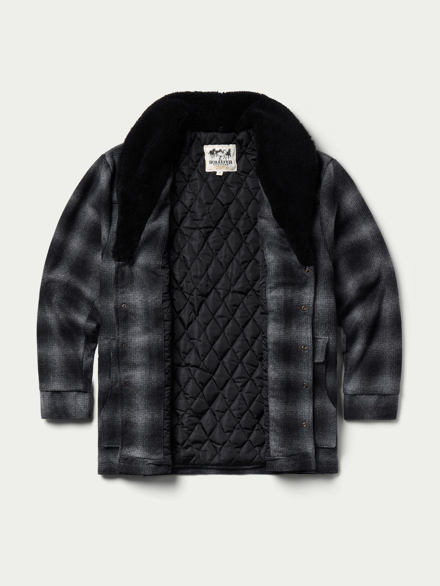 Schaefer Outfitter Wool Coat With Shearling Collar