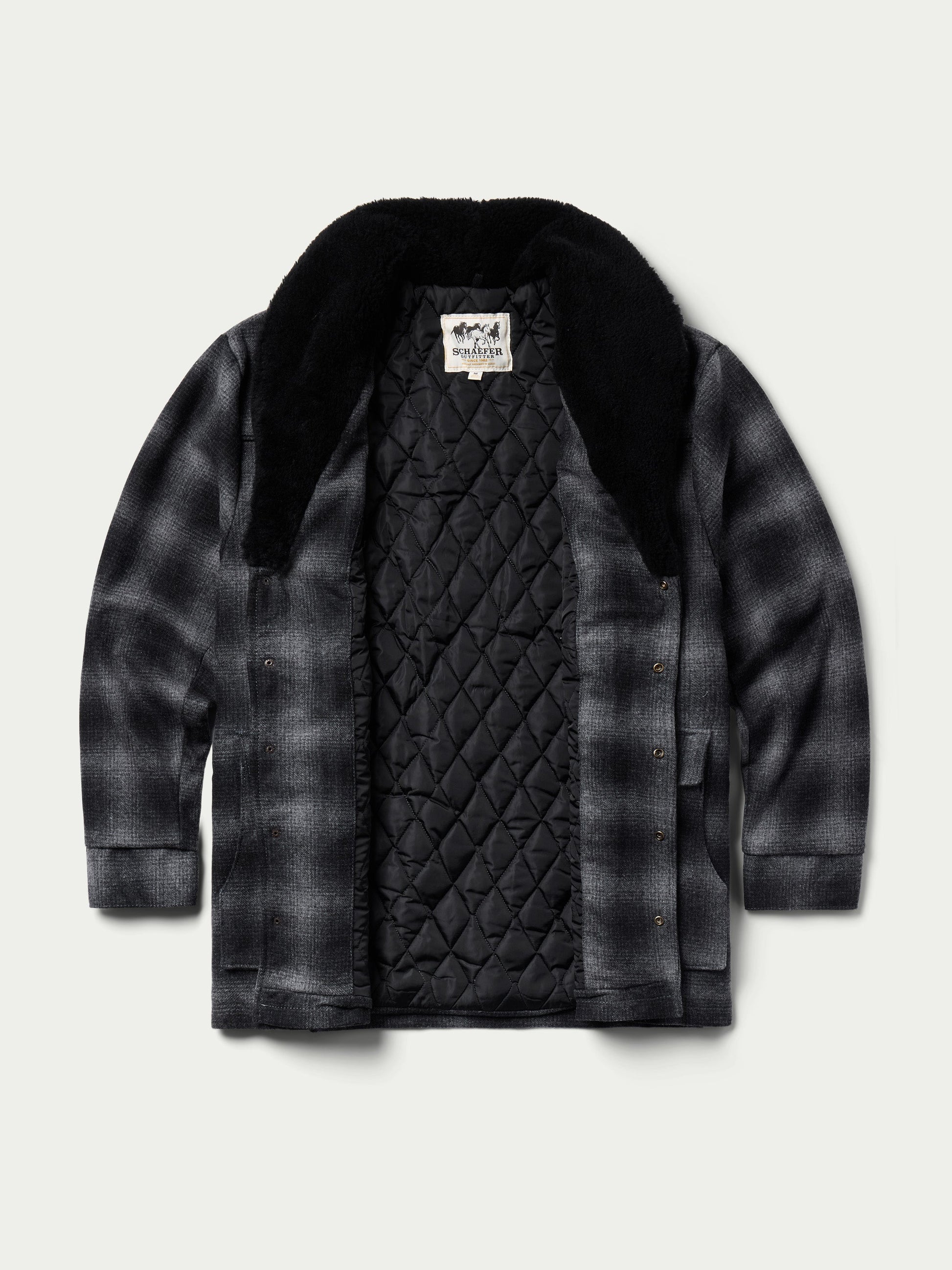 Schaefer Outfitter Wool Coat With Shearling Collar