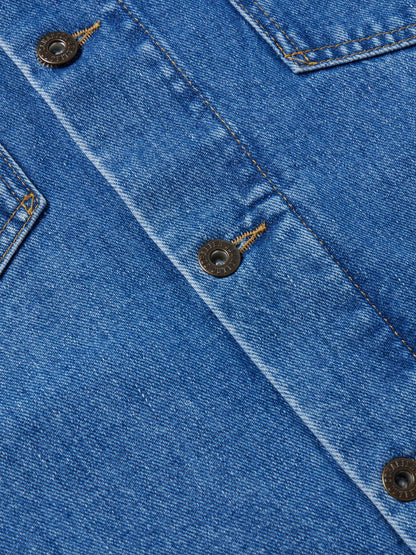 Schaefer Outfitter Legend Denim Jacket | Men's Western Jean Jacket with Leather Collar