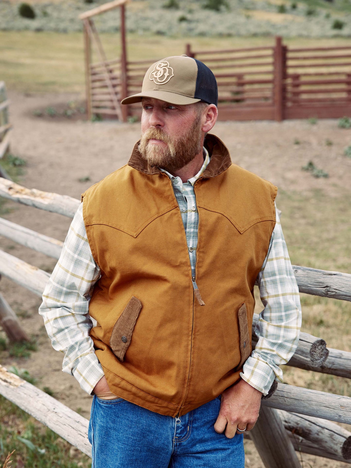 Schaefer Outfitter Zip Canvas Vest With Sherpa Lining
