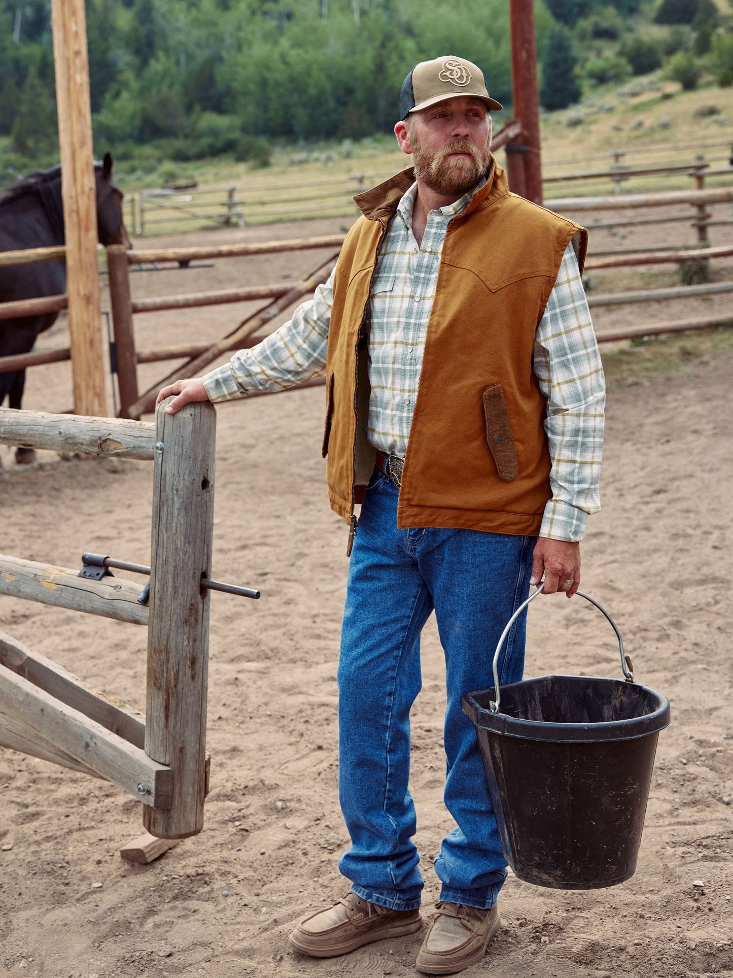 Schaefer Outfitter Zip Canvas Vest With Sherpa Lining