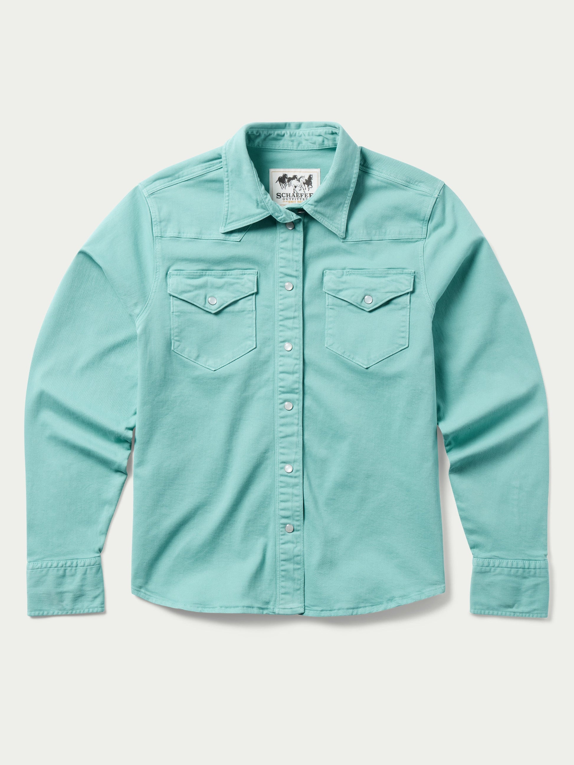 Schaefer Outfitter Women's Western Denim Snap Shirt